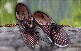Maroon Canvas Shoes For Girls & Women S-1