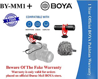 18 Months Official Warranty - BOYA BY-MM1 + Plus Camera Video Record Microphone MM1