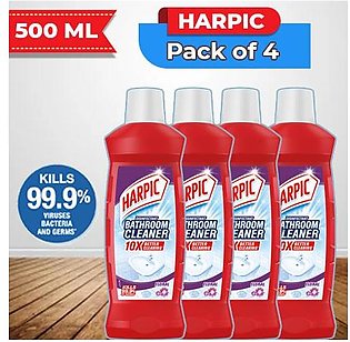 Buy 4  harpics Toilet Cleaner 500ML Bundle (Beat 99% germs)