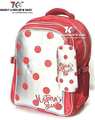 KASHIF LUGGAGE & BAGS. Girls Backpack for Girls in Extra Large Size School Bookbag-Caran·VS ideal For 6 to 8 Class Girls Students