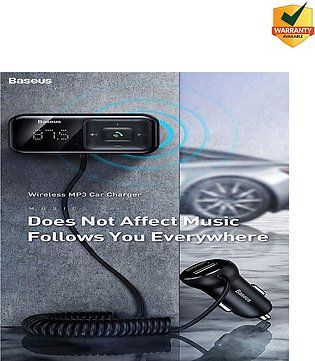Baseus T-Typed S16 FM Transmitter Aux Modulator Wireless Bluetooth Handsfree Car Kit Car Audio MP3 Player Quick Charge Dual USB Car Charger