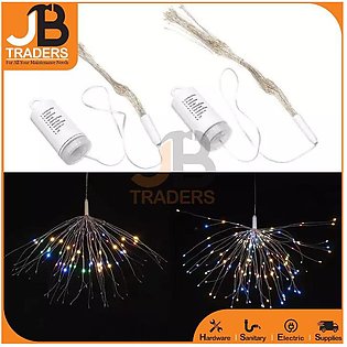 Remote Controlled Battery Operated LED 8 Modes Colorful Copper wire Star burst Fairy String Light For Home Decor
