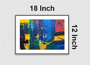 Frame For Room Decoration Wall Art Photo Abstract LND CNP 12x18 (200) - Wooden Picture 12x18 Inch In size