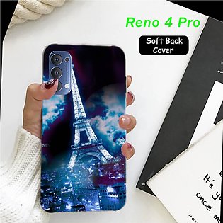Reno 4 Pro Back Cover - Eiffal Tower - 2Gud Soft Case Cover