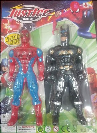 Pack Of 2 - Spiderman And Batman Figure Toys