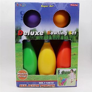 Deluxe colourful bowling set - 35 cm