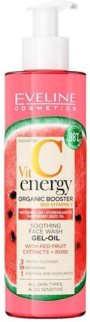 EVELINE - VITAMIN C ENERGY ORGANIC BOOSTER WATERMELON POMEGRANATE RASPBERRY SEED OIL SOOTHING FACEWAH GEL