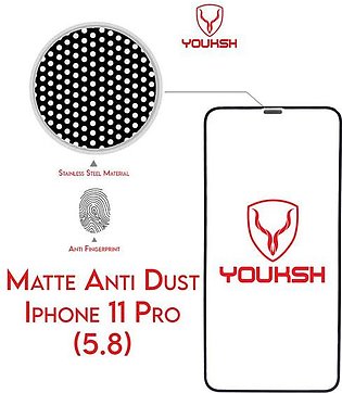 Apple iphone 11 Pro - Youksh Matte Anti Dust Glass Protector  With Installation kit