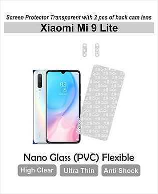 Xiaomi Mi 9 Lite - Screen Protector with two back cam lens protectors