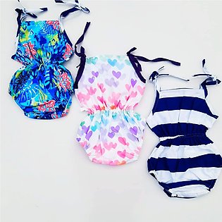Baby Girl Rompers / body suit Pack of 3 Summer stuff (Random Design)