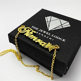 Premium 24k Gold Plated Name Pendant, Fully Customized Name Pendant, Name Locket, Name Necklace For Girls, Name Locket For Girls