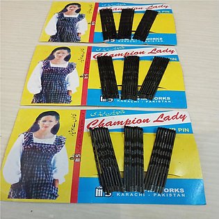 Pack of 3 ( 72 Pieces ) of Bobby Hair Pins for Girls and Women Hair