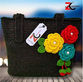 Crochet Bags/ Crochet Women's BagsCrochet Crossbody Handbag, Organizer Sling Bag, Small Crocheted Hippie Purse/ Women's Cotton Crochet Tassel Shoulder Purse