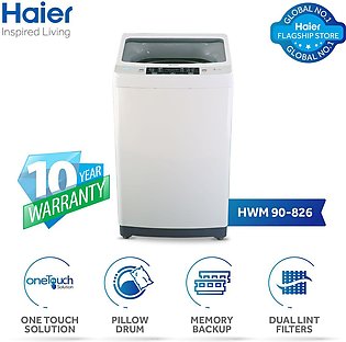 Haier -09kg/Fully Automatic/ Top Loading Washing Machine/ HWM 90-826Y/10 Years Brand Warranty.