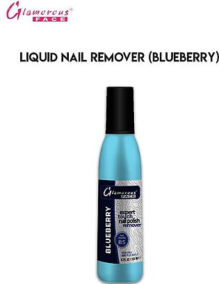 Glamorous Face Expert Touch Nail Polish Remover Liquid, for Healthy Nails, with Pro Vitamin B5 150ml Blueberry Flavour.