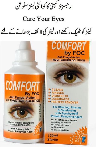 Comfort Contact lenses Solution for all lenses - keep lens long life - Anti Fungal Multi Action, sterile