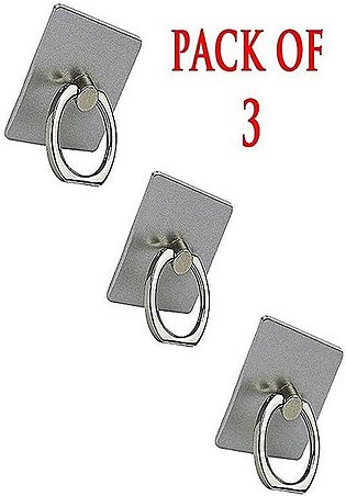 Pack Of 3 Mobile Ring Holder Metal - Silver