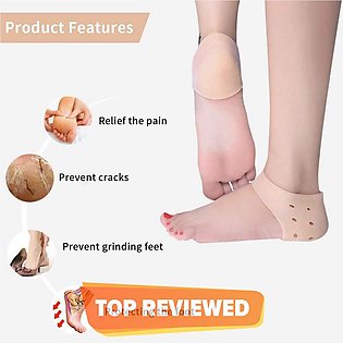 Silicone Gel Heel Socks for Dry Hard Cracked Heel Repair Pad, Swelling & Pain Relief, Plantar Fasciitis Foot Care, (Free Size, 1 Pair)