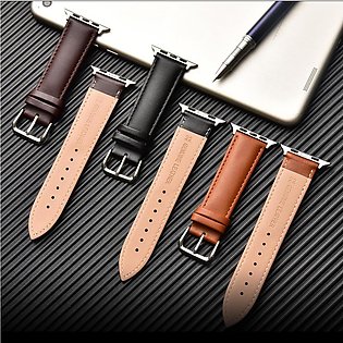 01 Piece Good Quality Leather Watch Band Strap For Appl Watch All Series 1, 2, 3, 4 & 5