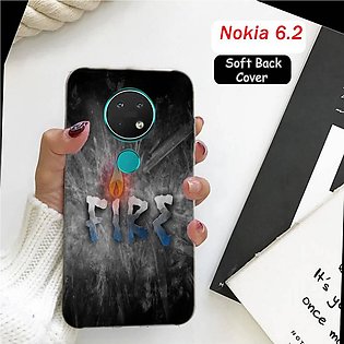 Nokia 6.2 Mobile Cover - Fire Soft Case Cover for Nokia 6.2