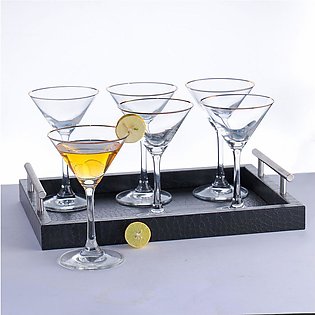Water Glass Sets Gold Series- Drinkware Glass Set of 6- Pure Glass