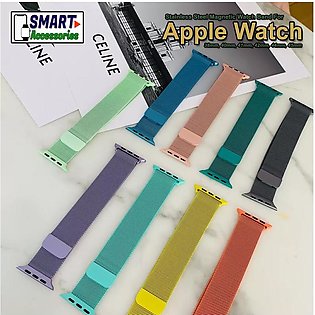 Stainless Steel Magnetic Watch Band Strap Compatible With Appl Watch All Series 1, 2, 3, 4, 5 and 6 FK78 T55 T500 HW12