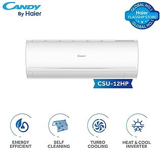 Candy by Haier 1 Ton Heat & Cool DC Inverter-White Colour AC-CSU-12HP/10 Years Brand Warranty