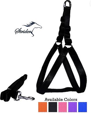 Dog Harness and Leash (Adjustable) - Black
