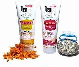 Derma Shine Hand & Foot and Skin Bleach Mask Pair Pack