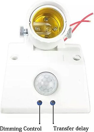 Adjustable E27 LED Bulb Holder Infrared Motion Sensor PIR Holder Automatic Light Holder Switch Intelligent Light Motion Human Body Sensor With adjustment