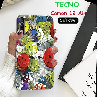 Tecno Camon 12 Air Back Cover Case  - Smile Soft Case Cover for Tecno Camon 12 Air