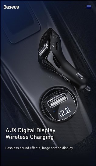 Baseus F40 - Dual USB Streamer Car Charger - Bluetooth 5.0 Audio MP3 Player