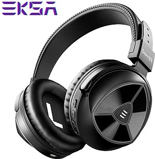 EKSA E1 Bluetooth Headphones With Built-in Mic Bass Up Mode & HI-Fi Sound 24 Hours Playtime - Black