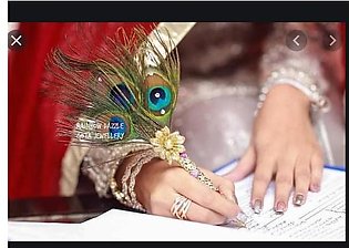 Couple Wedding Nikah Signature Pen With  Feather