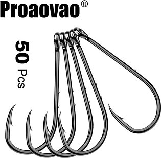 50 PCS HIGH QAULITY CARBON STEEL BAIT HOLDER FISHNG HOOK FOR SALT AND FRESH WATER