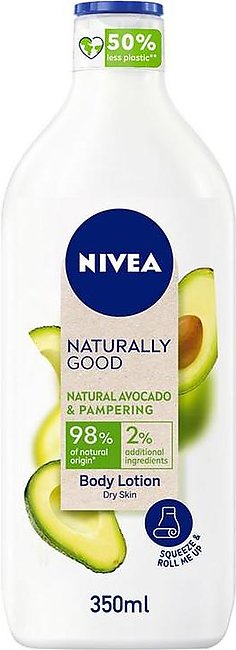 NIVEA Naturally Good Body Lotion, Natural Avocado & Pampering, 350ml