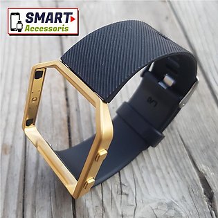 Soft Silicone Watch Band Strap With Metal Frame for FITBIT Blaze Fitness Watch