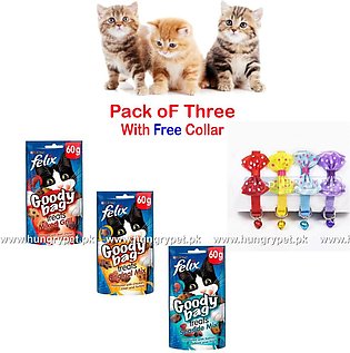 GOODY BAG - 3 PACK BUNDLES OFFER -FELIX GOODY BAG - 60G - MIX GRILL - CHOICE OF YOUR CATS -