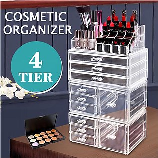 11 Drawers Acrylic Cosmetic makeup organizer  Jewelry Cosmetic Storage Drawers Display Makeup Organizer Boxes Case with 11 Drawers