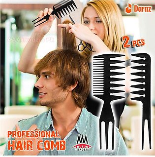 Professional Double Side Tooth Combs Fish Shape Hair Brush Barber Hair Dyeing Cutting Coloring Brush Wide Tooth Hair Comb Plastic Pro Men Classic Brush Large Teeth Styling Tool New Wide Teeth Hairbrush Comb Men Beard Hairdressing Brush Barber Sh
