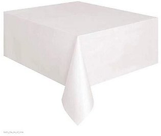 White Plastic Table Cover (137cm x 183cm)