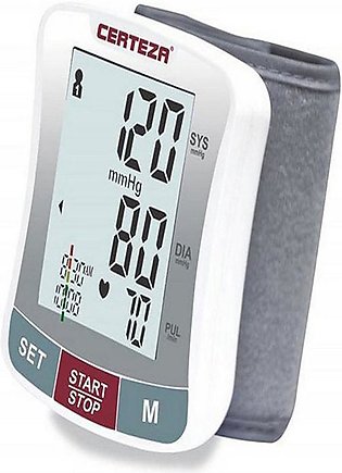 Certeza BM 307 - Digital Blood Pressure Monitor - Wrist Type - BP Apparatus - BP Machine (White & Grey)
