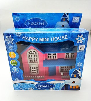 Frozen Happy Mini House Toy - Doll House With Furniture And Dolls - House Toy For Kids ( Girls )