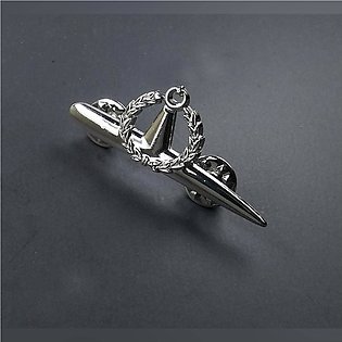 Silver/Golden Stainless Steel Navy Style Brooch for Men/Boys