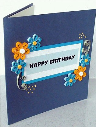 Floral Paper Quiling Birthday Card Handmade Card For your dear once