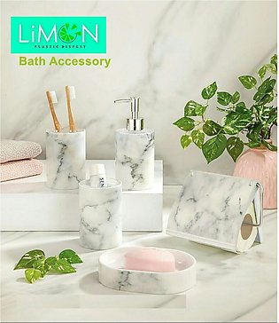 NCL - Limon Multiple Colours Bath Accessory Set - Tissue Holder,Toothpase,Toothbrush,Soap Dispenser & Soap Holder
