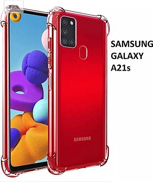Samsung galaxy A21s Transparent 6D Crystal silicone Bumper case antiShock corner Clear back cover