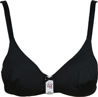 IFG Ladies Classic Cotton Bra (C) by Chase Value - Black