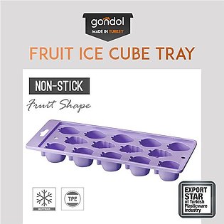Fruit Ice Cube Tray (Set of 2) (Non-Stick) [Large 12 Cubes]