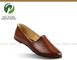 Leather Formal Shoes For Men - Brown Color